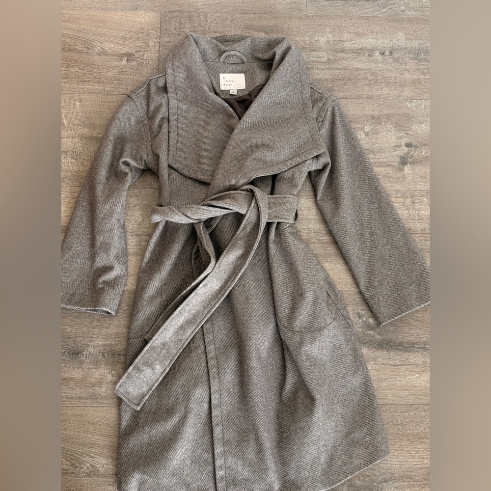 a new day Women's Charcoal Trench Coat